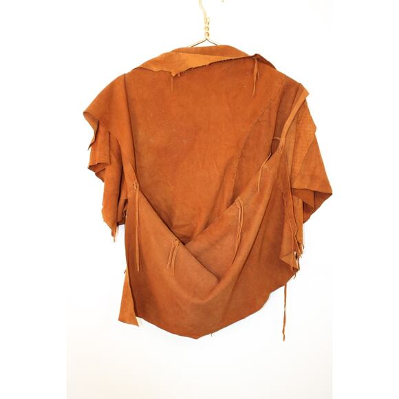 Vintage Skin Hide Leather Handmade Native American Style Dress Beads Fringed O/S - Picture 16 of 16